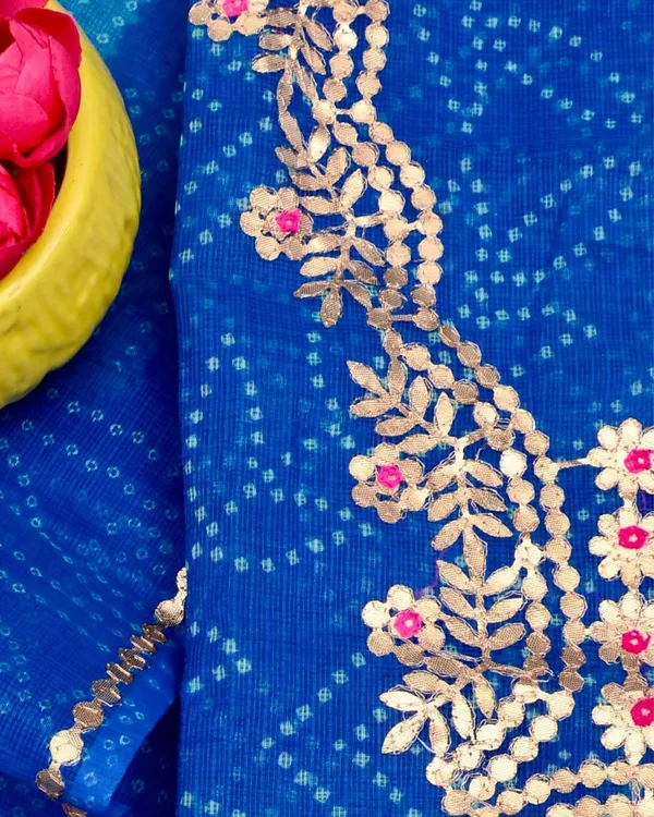 Glimmering_Kota_Doria_Suit_(Top+Bottom+Dupatta)_Blue