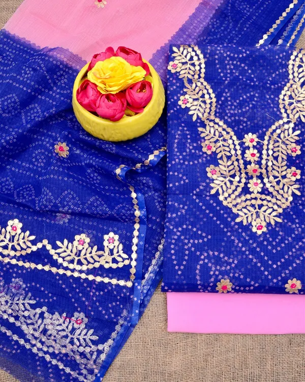 Glimmering_Navy_Blue_Kota_Doria_Suit_(Top+Bottom+Dupatta)