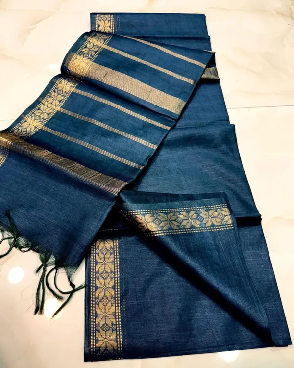 Noor_Kota_Silk_Indigo_Blue_Weaving_Border_Saree