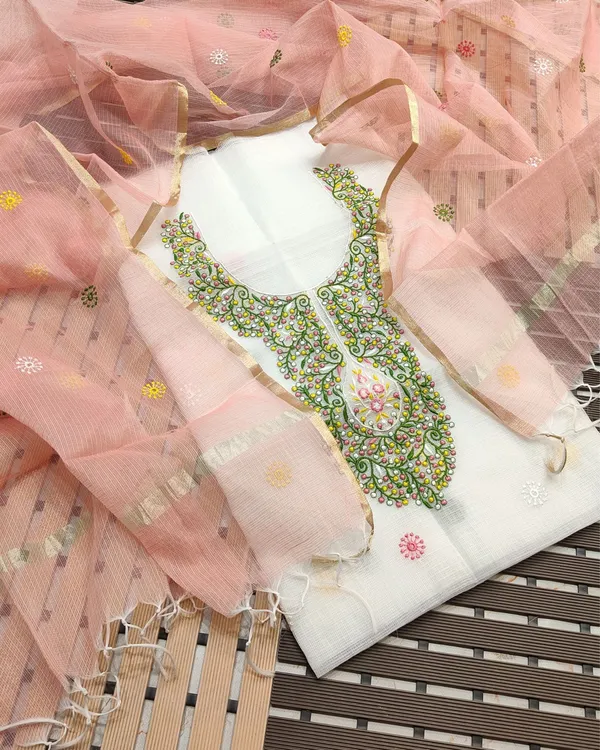Pankhudi_Embroidered_Kota_Cotton_Pristine_White_Suit_(Top+Dupatta)
