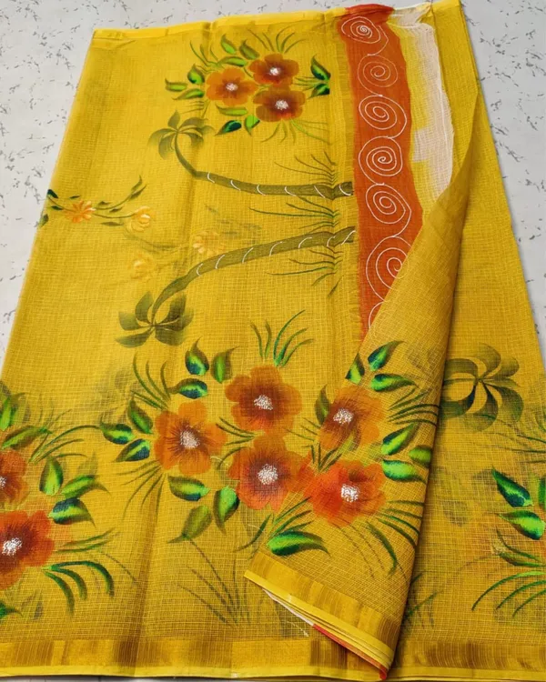 Qalamon_Ke_Nishan_Kota_Cotton_Golden_Yellow_Saree
