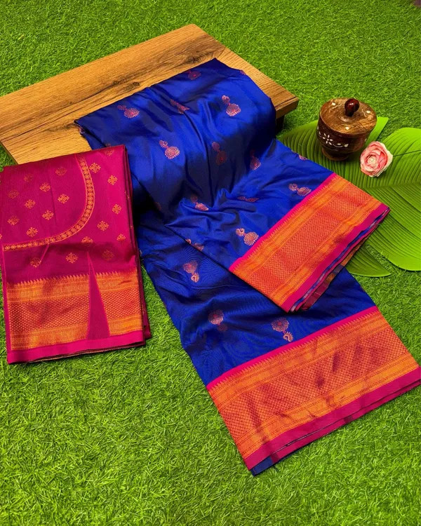 Marathi_Mood_Paithani_Silk_Meenakari_Buti_Royal_Blue_Saree