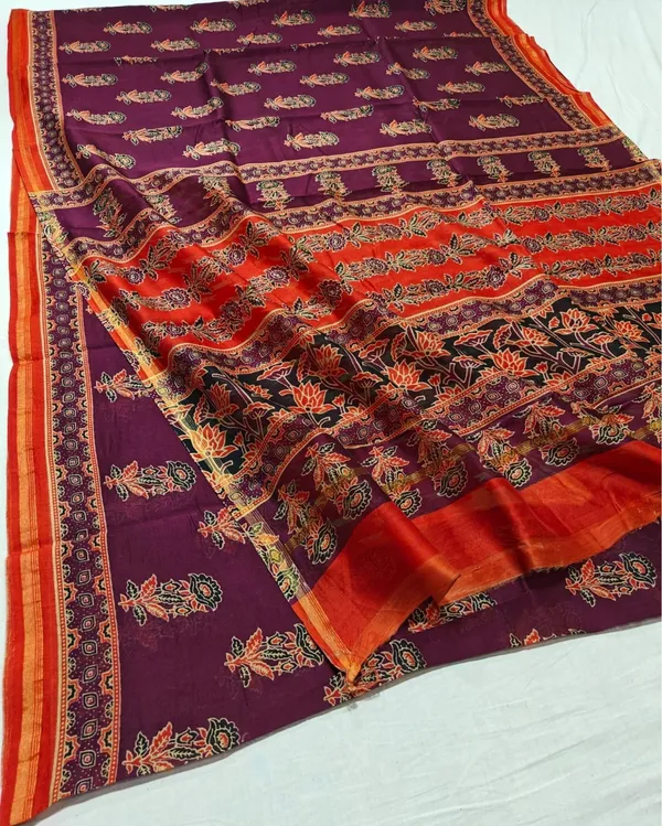 Lehrayein_Chanderi_Silk_Regal_Purple_Ajrakh_Printed_Saree