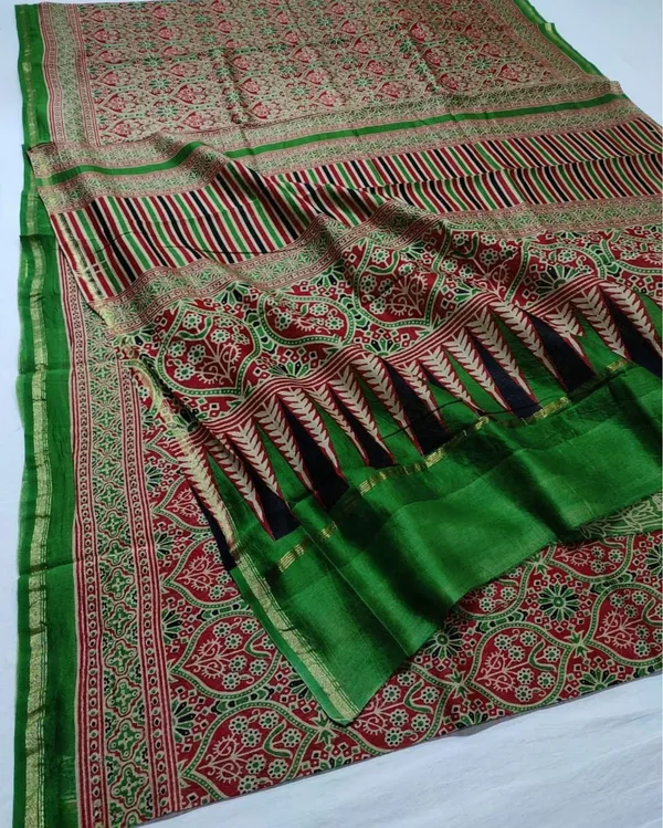 Lehrayein_Chanderi_Silk_Wild_Multicolor_Ajrakh_Printed_Saree