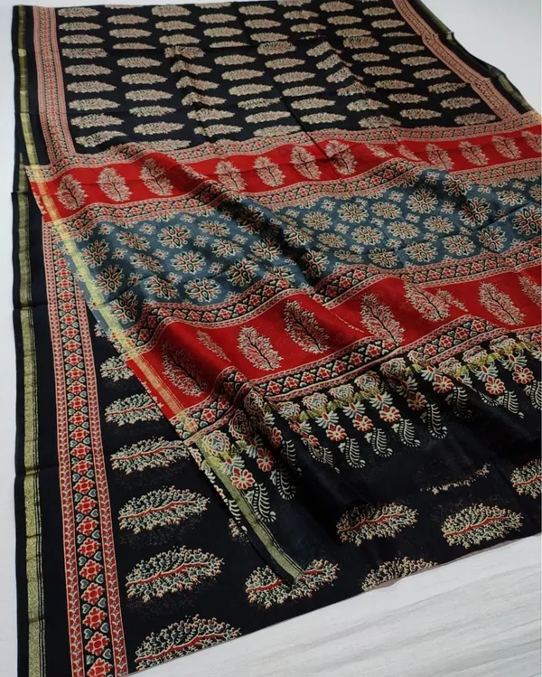 Lehrayein_Chanderi_Silk_Dense_Black_Ajrakh_Printed_Saree
