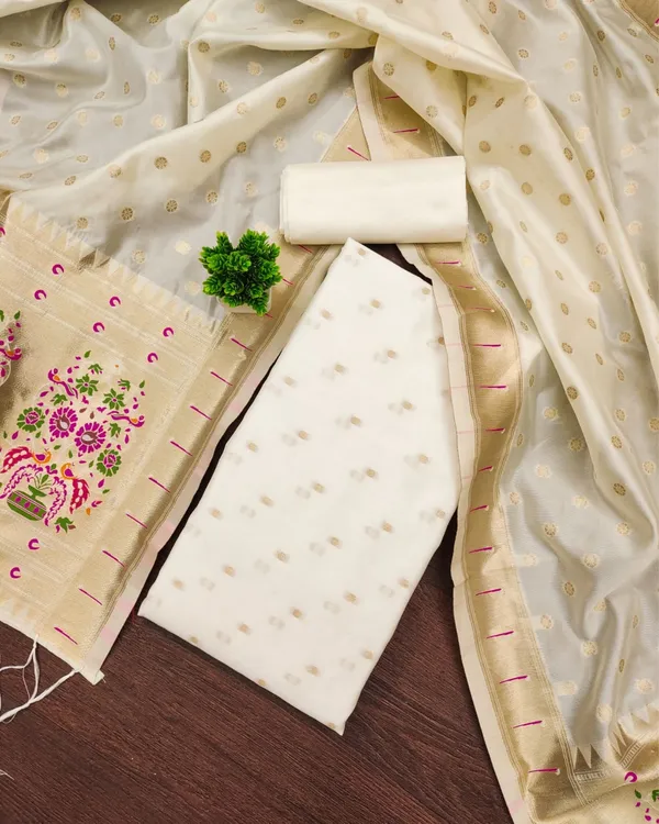 Noor-e-Banaras_Lichi_Silk_White_Brocade_Suit