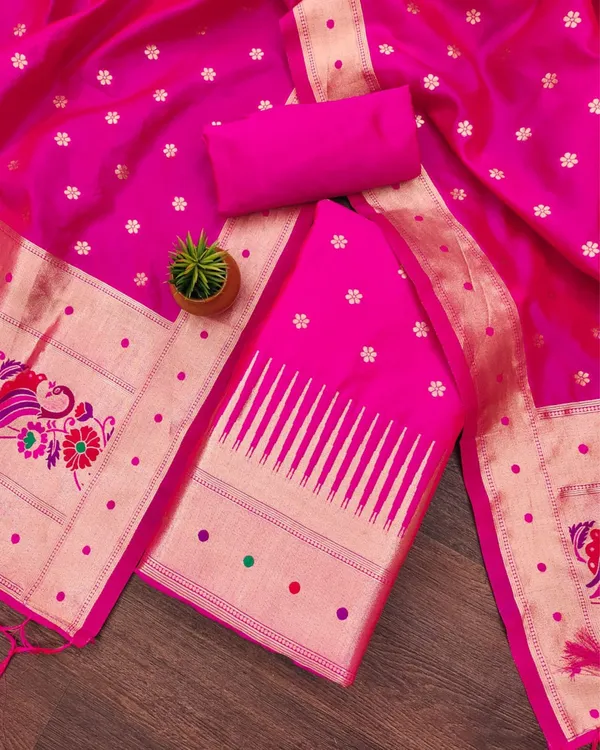 Noor-e-Banaras_Lichi_Silk_Brocade_Suit_Pink