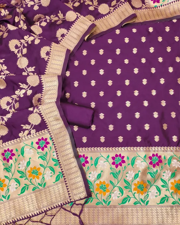 Noor-e-Banaras_Brocade_Weaving_Lichi_Silk_Purple_Suit