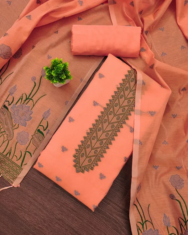 Noor-e-Banaras_Thread_Work_Cotton_Suit_Peach