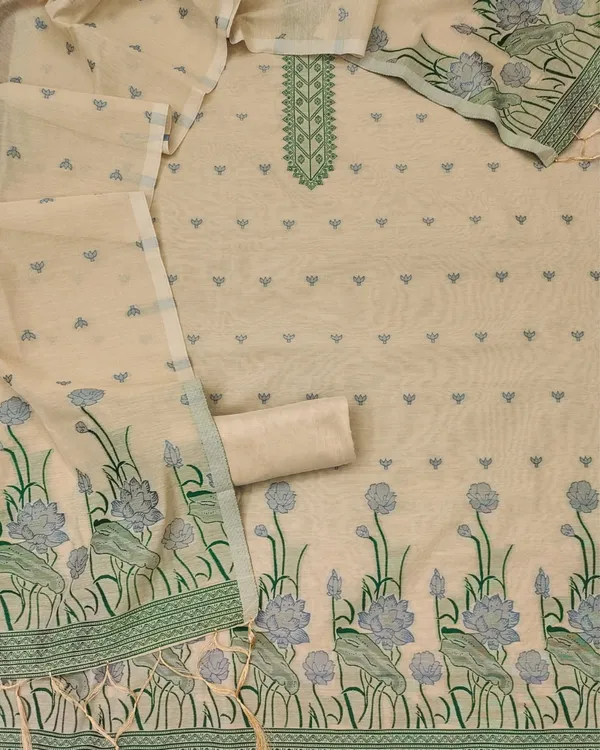 Noor-e-Banaras_Thread_Work_Cotton_Suit_Beige