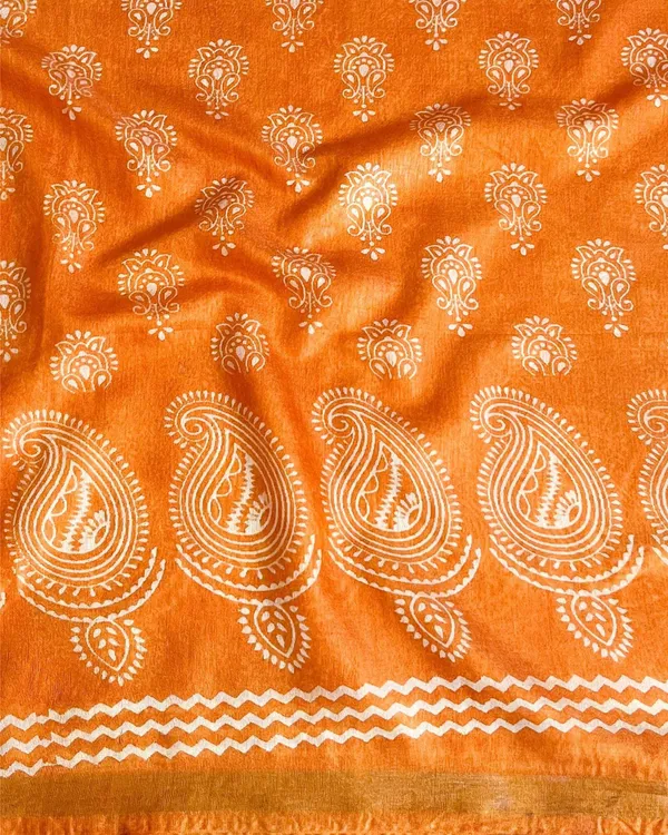 Nargis_Ki_Roshini_Katan_Silk_Blockprint_Orange_Saree
