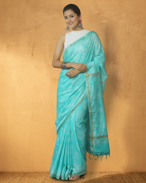 Nargis_Ki_Roshini_Katan_Silk_Blockprint_Sky_Blue_Saree