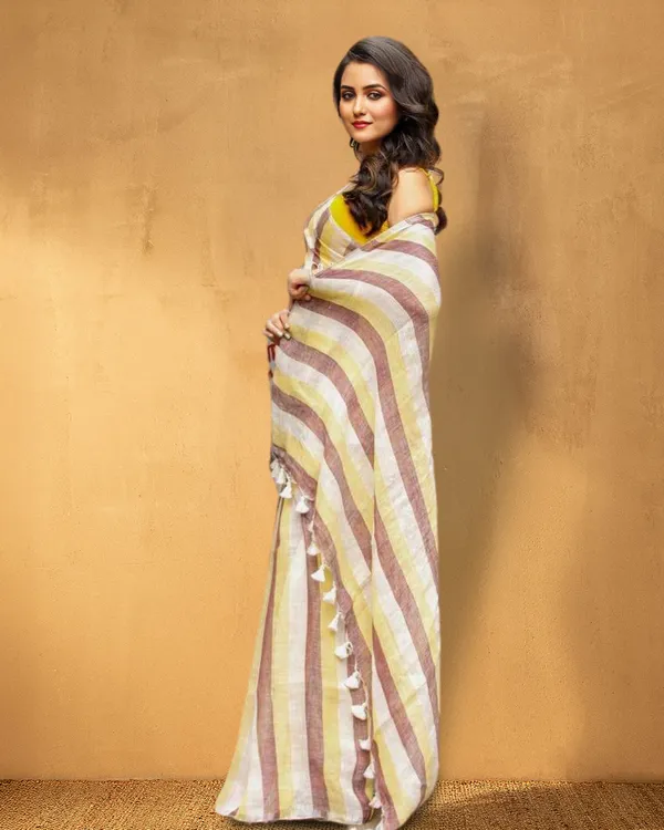 Noor-e-Linen_Hand_Dyed_Soft_Striped_Saree