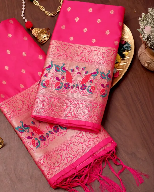 Noor-e-Banaras_Lichi_Silk_Brocade_Pink_Suit