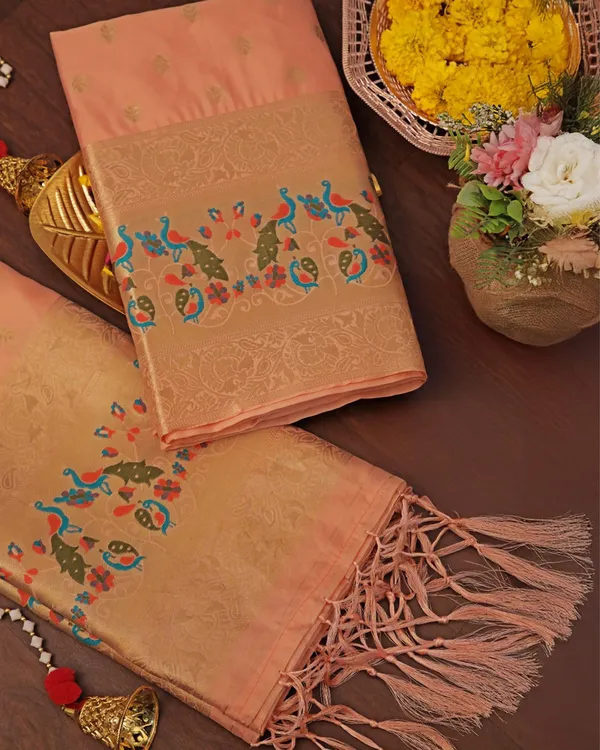 Noor-e-Banaras_Lichi_Silk_Brocade_Peach_Suit