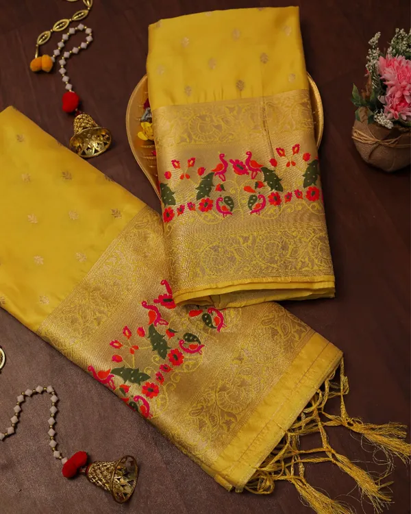 Noor-e-Banaras_Lichi_Silk_Brocade_Yellow_Suit