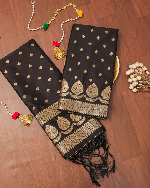 Noor-e-Banaras_Lichi_Silk_Brocade_Weaving_Black_Suit