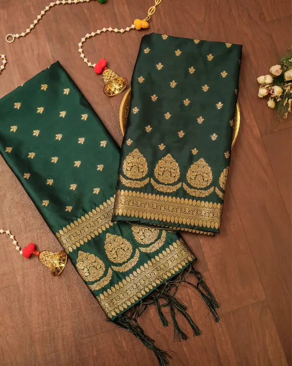 Noor-e-Banaras_Lichi_Silk_Brocade_Weaving_Dark_Green_Suit