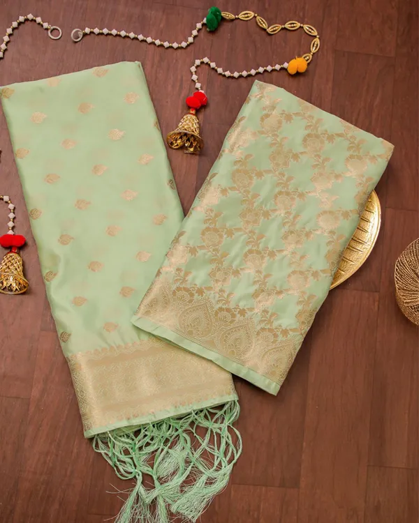 Noor-e-Banaras_Lichi_Silk_Mint_Green_Brocade_Weaving_Suit