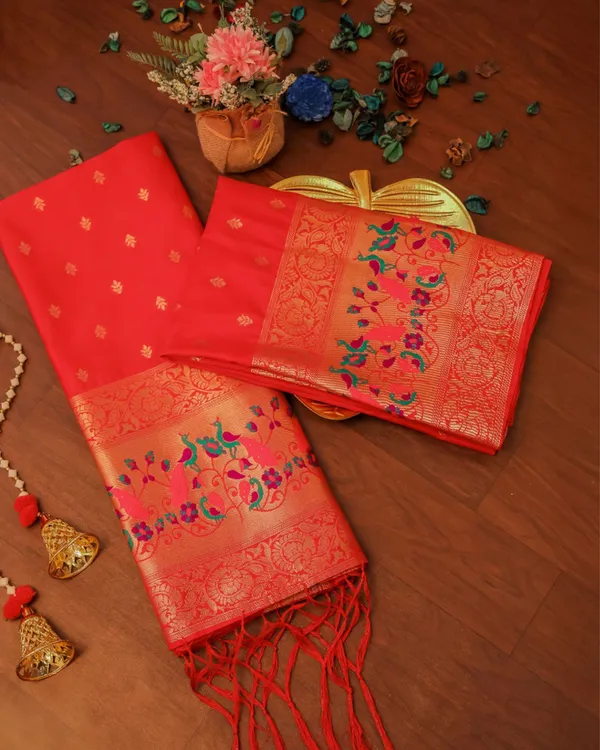 Noor-e-Banaras_Zari_Brocade_Orange_Silk_Suit