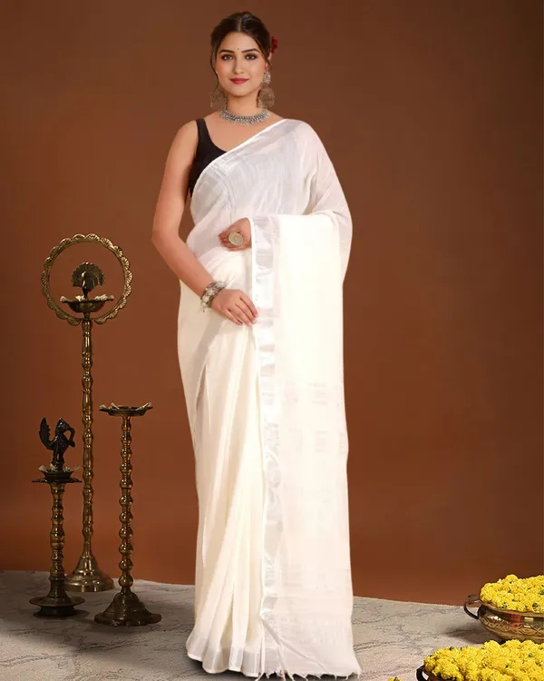 Noor-e-Linen_Hand_Dyed_Pure_White_Saree