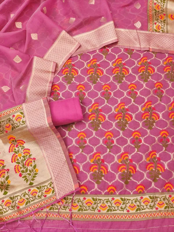 Noor-e-Banaras_Cotton_Suit_Rani_Pink