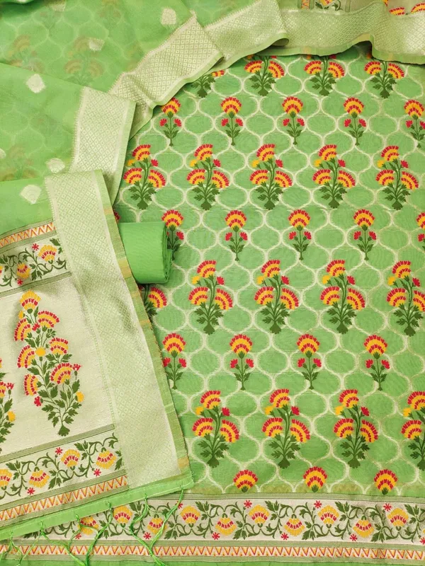 Noor-e-Banaras_Cotton_Suit_Dark_Green