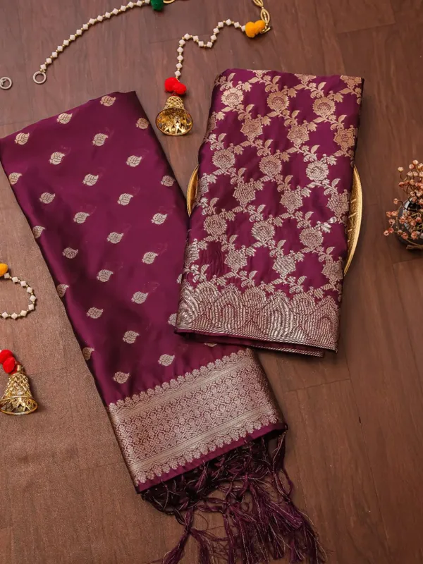 Noor-e-Banaras_Brocade_Silk_Suit_Royal_Maroon