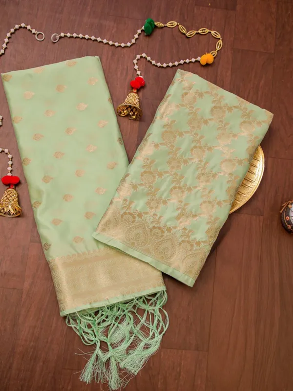 Noor-e-Banaras_Brocade_Silk_Suit_Pista_Green