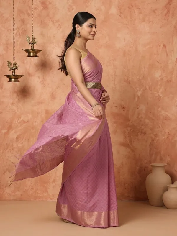 Rangsaaz_Hand_Dyed_Dupion_Silk_Saree_Purple