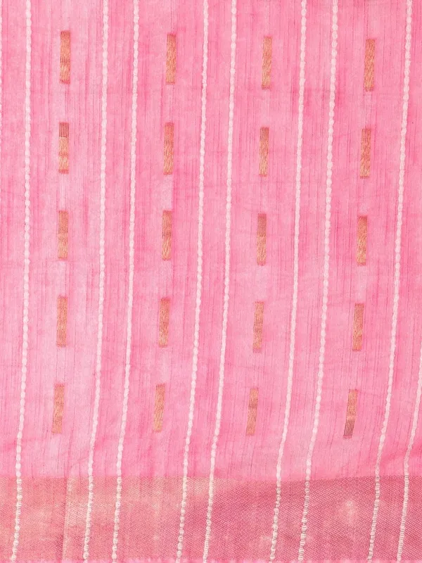 Roopangan_Hand_Dyed_Kota_Silk_Stripe_Saree_Pink