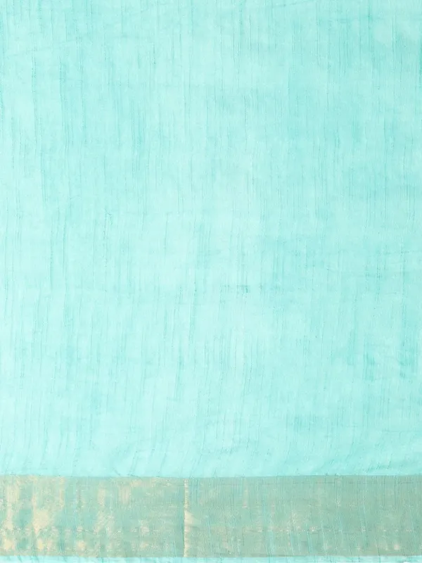 Roopangan_Hand_Dyed_Kota_Silk_Stripe_Saree_Blue
