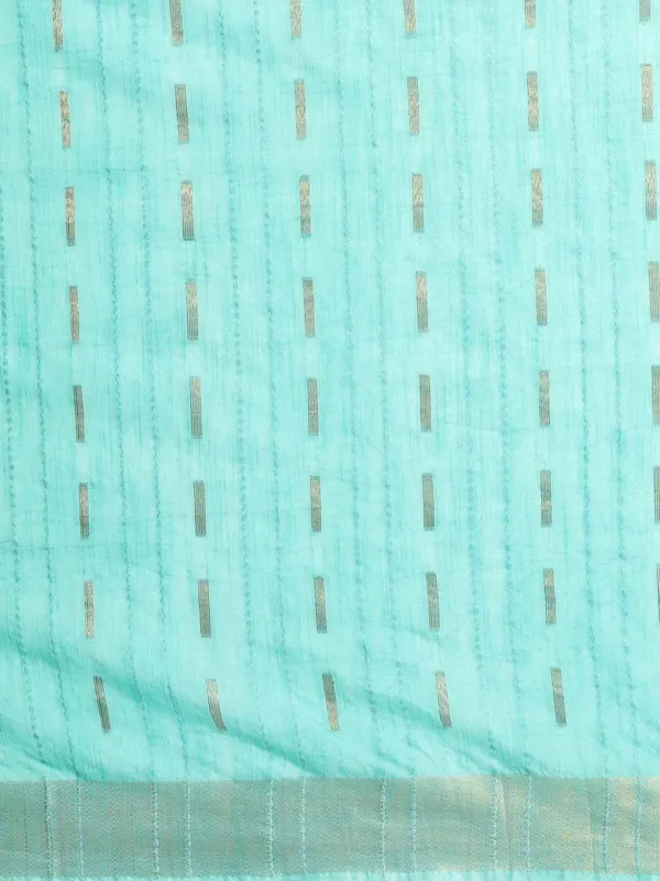 Roopangan_Hand_Dyed_Kota_Silk_Stripe_Saree_Blue