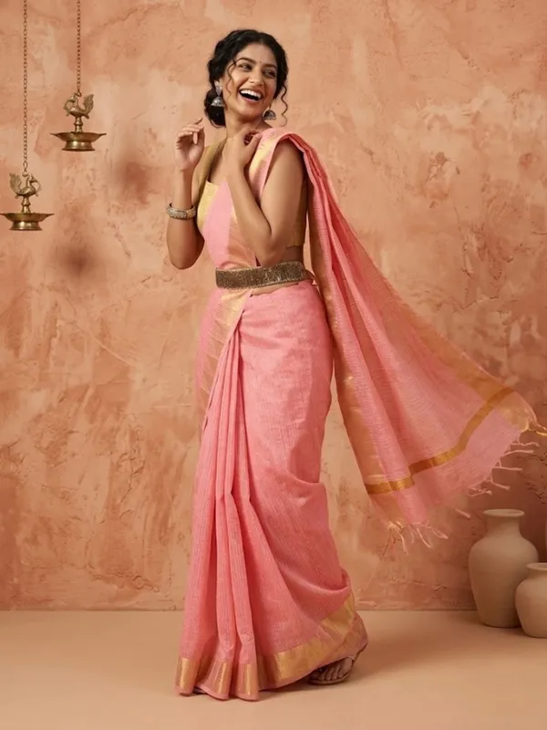 Rangriti_Hand_Dyed_Kota_Silk_Saree_Pink