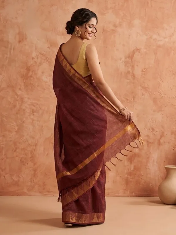 Rangriti_Hand_Dyed_Kota_Silk_Saree_Brown