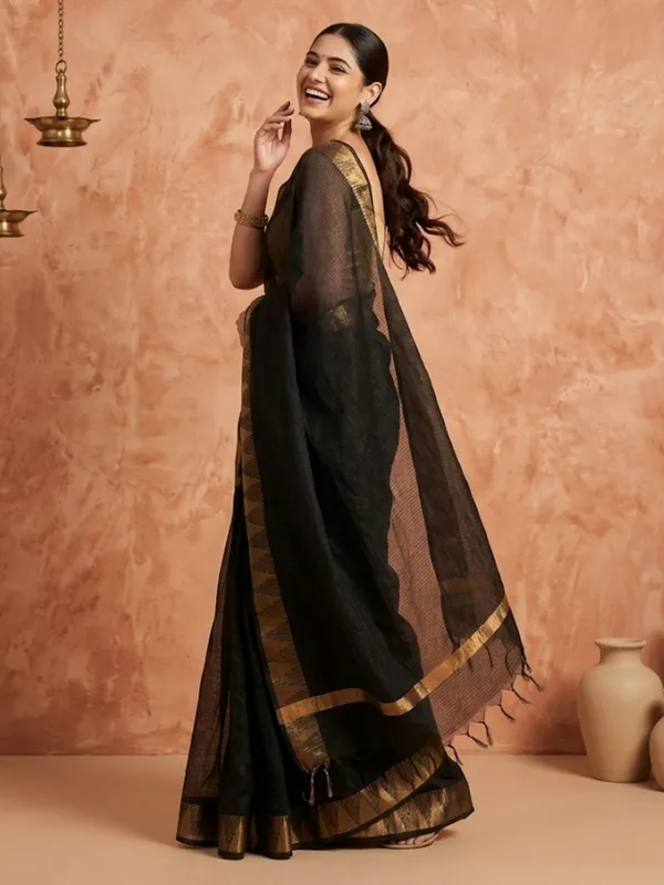 Rangriti_Hand_Dyed_Kota_Silk_Saree_Black