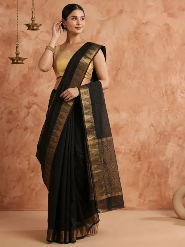 Rangriti_Hand_Dyed_Kota_Silk_Saree_Black