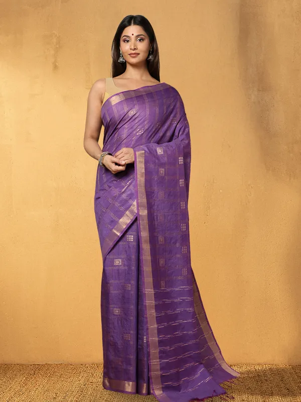 Gilded_Hue_Kota_Silk_Zari_Stripe_Saree_Purple