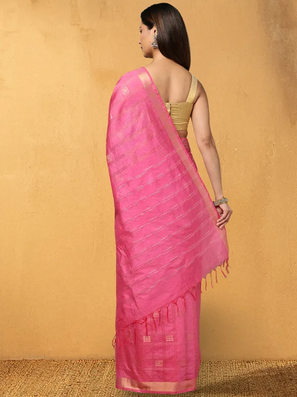 Gilded_Hue_Kota_Silk_Zari_Stripe_Saree_Pink