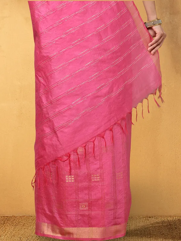 Gilded_Hue_Kota_Silk_Zari_Stripe_Saree_Pink