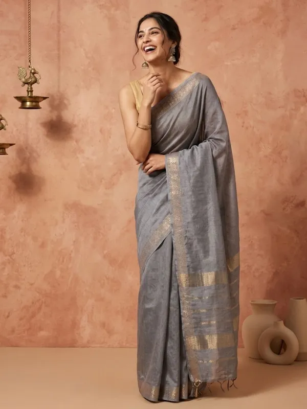 Rang_Sutra_Handdyed_Kota_Silk_Zari_Striped_Saree_Gray
