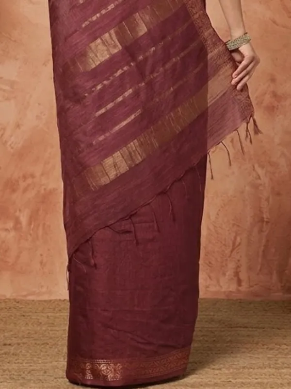 Rang_Sutra_Handdyed_Kota_Silk_Zari_Striped_Saree_Brwon