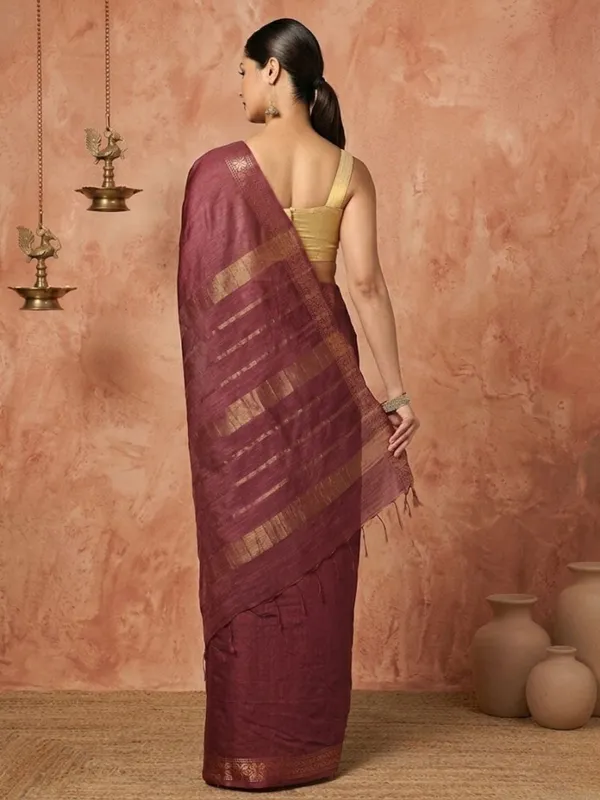Rang_Sutra_Handdyed_Kota_Silk_Zari_Striped_Saree_Brwon