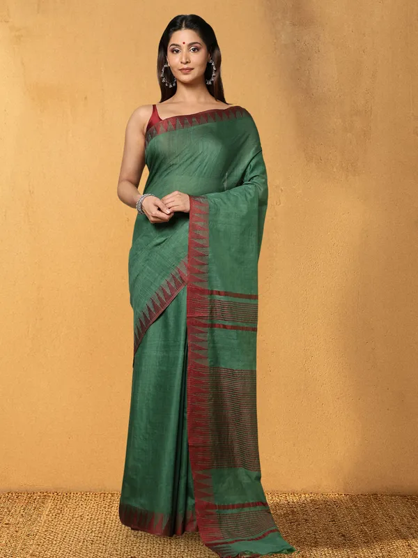 DyeLoom_Kota_Silk_Jacquard_Saree_Green