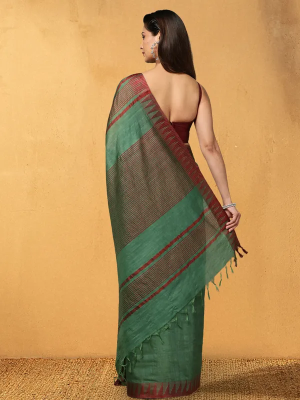 DyeLoom_Kota_Silk_Jacquard_Saree_Green