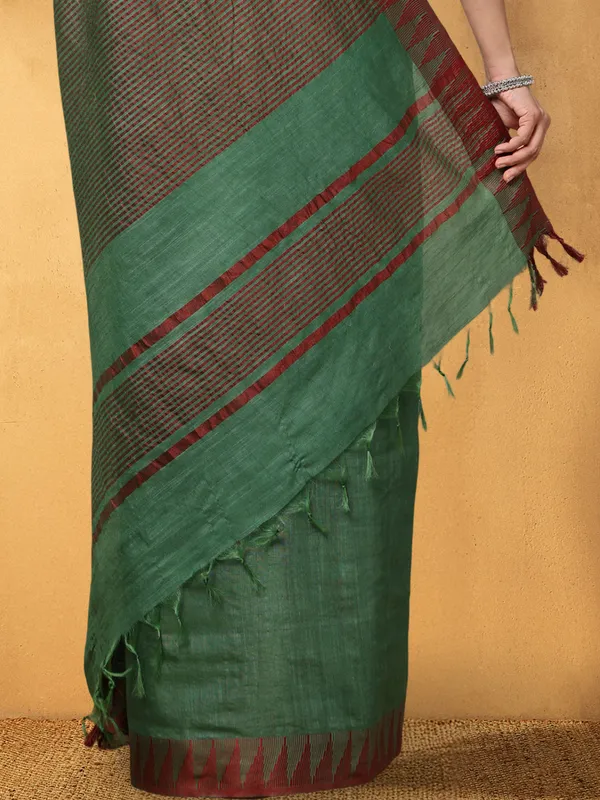 DyeLoom_Kota_Silk_Jacquard_Saree_Green