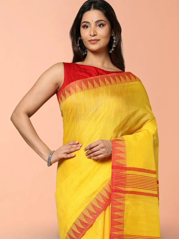 Sacred_Loom_Kota_Silk_Temple_Border_Saree_Yellow