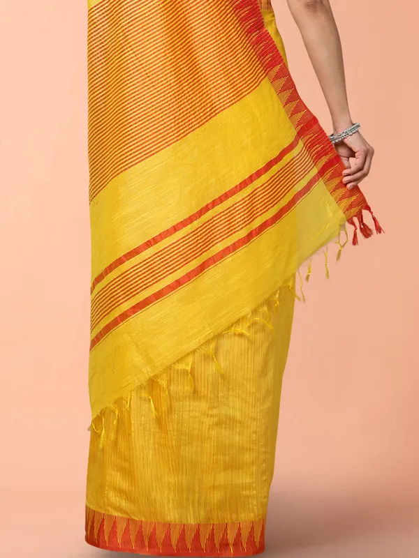 Sacred_Loom_Kota_Silk_Temple_Border_Saree_Yellow