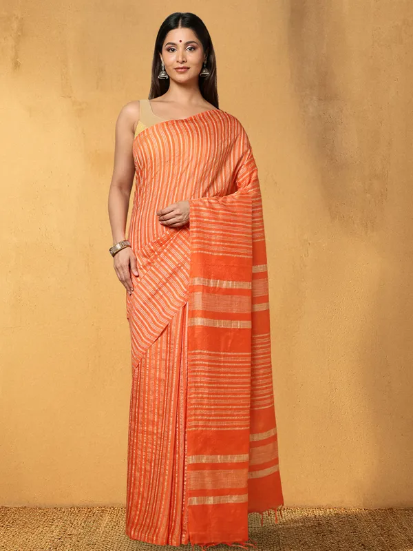 Sacred_Loom_Kota_Silk_Temple_Border_Saree_Orange