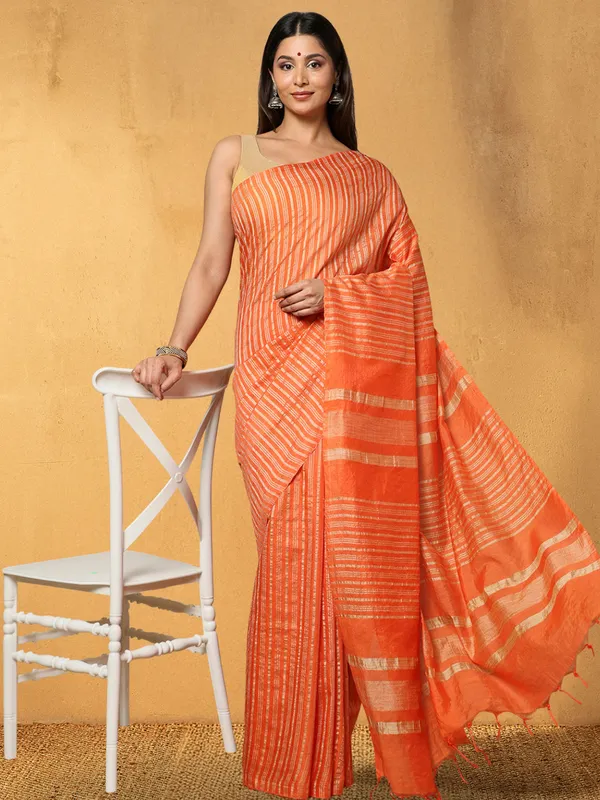 Sacred_Loom_Kota_Silk_Temple_Border_Saree_Orange